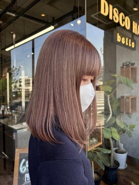 ディスコヘアー ベッロ(DISCO HAIR bello) ハイトーンピンクベージュ