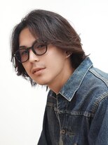 ビカム 名駅(become)&nbsp;【メンズ毛流れボブ】メンズミディアムニュアンスセンターパート