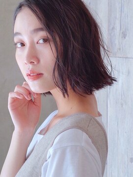 ムーン 仙台一番町店(OON) ハッシュカット/レイヤーボブ/カシスレッド/ピンクブラウン