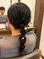 アミリー ひたち野うしく店(Amily)&nbsp;ハイライトバレイヤージュダブルカラー結婚式お呼ばれヘアセット
