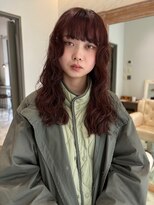 ファルファラ(farfara)&nbsp;【farfara】透明感ブラウン/ゆるふわパーマ/ぱっつんバング