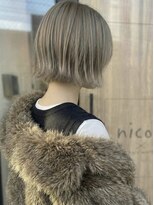 ニコリヘアワークス(nicori hair works)&nbsp;ボブ×外ハネ×マロンベージュ3