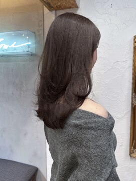 エル バイ ホーム(L by HOME) やわらかいココアベージュ ワンカール レイヤーカット