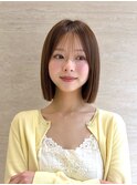 横浜丸顔面長解消タッセルボブレイヤーボブくびれボブ