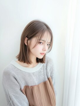 クシュ 所沢西口エミテラス前店(kusyu...) ダークパープルナチュラルショートミルクブラウン夏小顔レイヤー