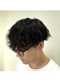 ニュアンスパーマ／メンズショート／メンズパーマ／溝の口