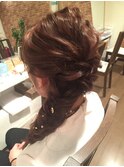 サイド.編み込みヘア