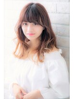 ソア 武蔵小杉(SOAR) ホワイトアッシュハイライトの黒髪エアリーミディショートパーマ