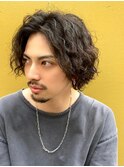 波巻きツイストスパイラルパーマフェザーマッシュウルフヘア