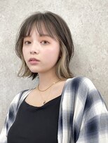 サンク 原宿 表参道(cinq) イヤリングカラーショートインナーカラーボブナチュラルボブ40代