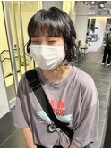 CAF FUKO くるくるミニボブパーマ/似合わせ/黒髪/大阪/心斎橋