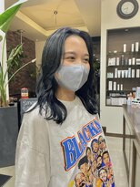 アールトゥーヘアー(art To Hair)&nbsp;ブルーブラック/レイヤーカット/韓国ヘア