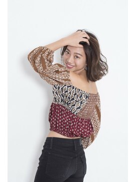 カリン 横浜店(carin) 【carin横浜】*艶髪ワンレンカール*【マロンベージュ】