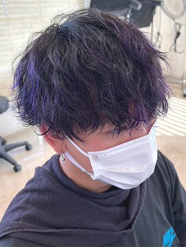 ラ メール ヘア デザイン(La mer HAIR DESIGN) ツイストスパイラル×パープル【メンズ】