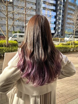 ポタム 東中野(potamu) ミディアムレイヤーにラベンダー