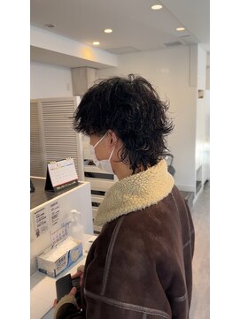 メンズ サロン ドット トウキョウ 町田店(men's salon dot. tokyo) 【小柳裕夢】波巻きパーマ×ウルフ