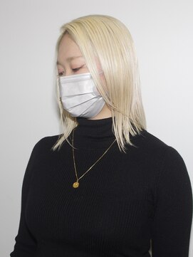 ハイブ 金沢(Hive) ブリーチハイトーンカラーツヤ髪スタイルレイヤーボブ美肌カラー