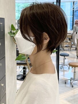 ザザ シンジュク(ZA/ZA shinjuku) 大人ショートボブ×フェイスレイヤー