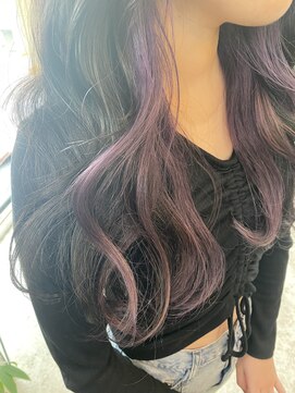 ボアップ 新居浜店(boappu) #インナー #カラー #パープル #ケアブリーチ