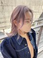 シィーム(cime) ピンクグレージュ。ハイトーンのケアの仕方もアドバイスします。