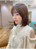 まとまるボブ×アッシュカラー