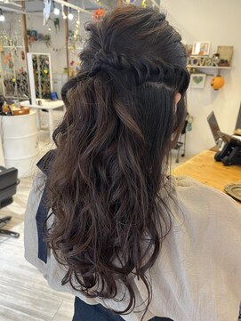 フラバー(flover) 【結婚式お呼ばれセットハーフアップ】kanna