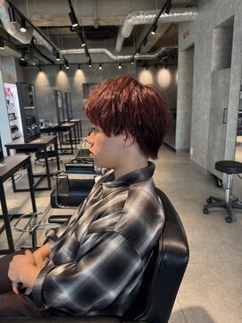 スタッド 松戸(stud. Men‘s) ワインレッドカラー×ラウンドマッシュ