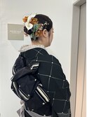 生花ヘアアレンジ