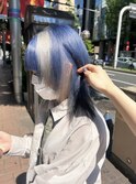 ウルフショート/インナーカラー/ブルー
