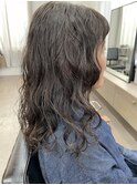 【中目黒】ふわふわロングパーマ☆くるくるパーマアッシュグレー