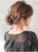 着物三つ編みドレスヘア大人ガーリーハーフアップ#05af0615