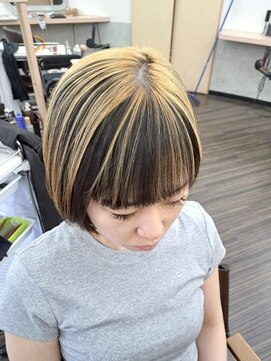 びゃんびゃん 江端店 似合わせカット/ダークアッシュ/大人ガーリー/ダブルカラー/美髪