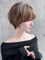 マルツ 銀座(maltu)&nbsp;秋色オリーブベージュシャギーボブ透明感カラー30代40代50代銀座