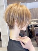 ショートボブ髪型30代40代50代前髪あり前髪無し面長丸顔【西村ss