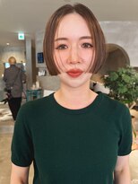 ハウ 心斎橋(how)&nbsp;冬カラー韓国風タッセルボブ×暖色カラー大人艶ボブ20代30代