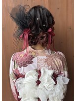 京都ヘアセット着付け専門サロン 夢館 五条店(yumeyakata)&nbsp;ルーズなツインお団子ヘア