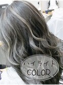 ホワイトベージュ ハイライトカラー