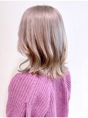 プラチナブロンド_ミニウルフテラコッタくすみブルー_ba325331