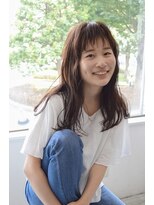 ソイクフ 四条大宮店(SOY-KUFU)&nbsp;大人可愛い20代30代40代前髪パーマグレーベージュレイヤーロング