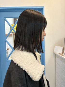 エフ ヘアーアンドリラクゼーション(F. hair & relaxation) 肩ライン切りっぱなしボブ