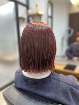 ガロウ 大通店(garou) ◯切りっぱなしピンクブラウン◯