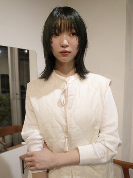 ヨー(Yoh-) 【ミディアムレイヤー/ササキケイスケ】ウルフ/ダブルカラー