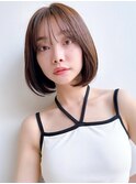 Say.黒髪ボブルフネビージュ小顔ワンレンレイヤーボブ表参道青山