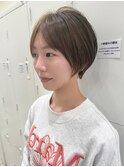ショートカット×ひし形ショートボブ×前髪あり30代40代50代