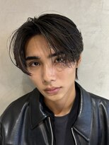 ニコ トウキョウ ロジック(nico TOKYO Logic)&nbsp;フェザーパーマニュアンスパーマメンズセンターパート襟足あり