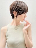 柏ショートショートボブショートカットくびれ丸みボブハイライト