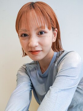 カライング(ing) 大人可愛い20代30代40代黒髪前下がりひし形小顔ボブ