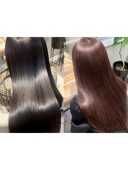 【髪質改善】酸性縮毛矯正でダメージレス、自然な艶感柔らかいストレートを