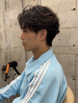 サイン メンズ 表参道(SIGN men's) フェザーパーマ/ニュアンスパーマ/センターパート/カルマヘア