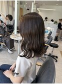 ミディアムヘア/暗めカラー/デザインカラー/髪質改善　　　